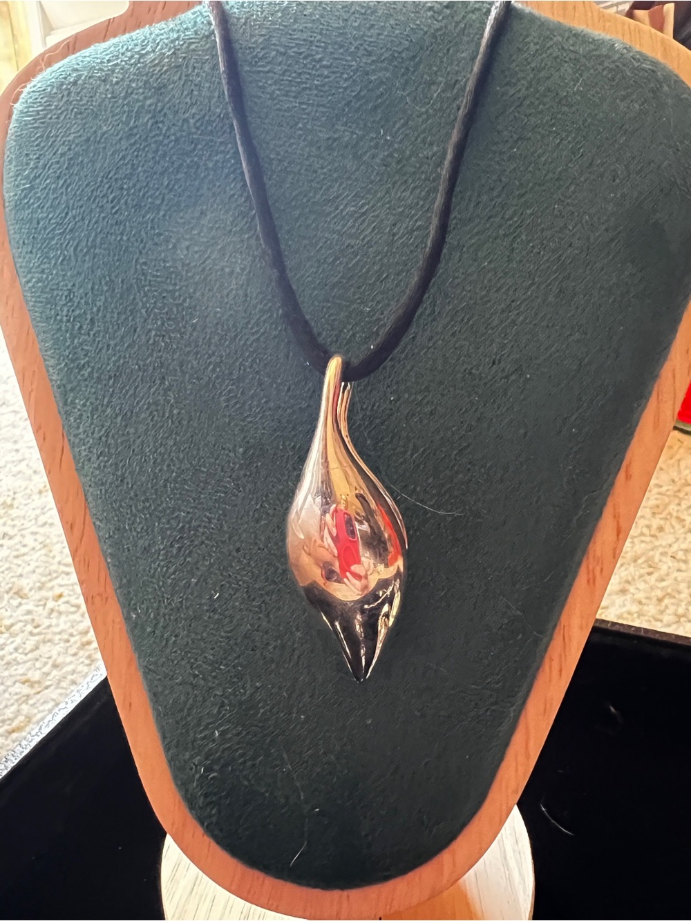 Signed Michael Dawkins X- Large Sterling Silver Drop with Matching Earrings